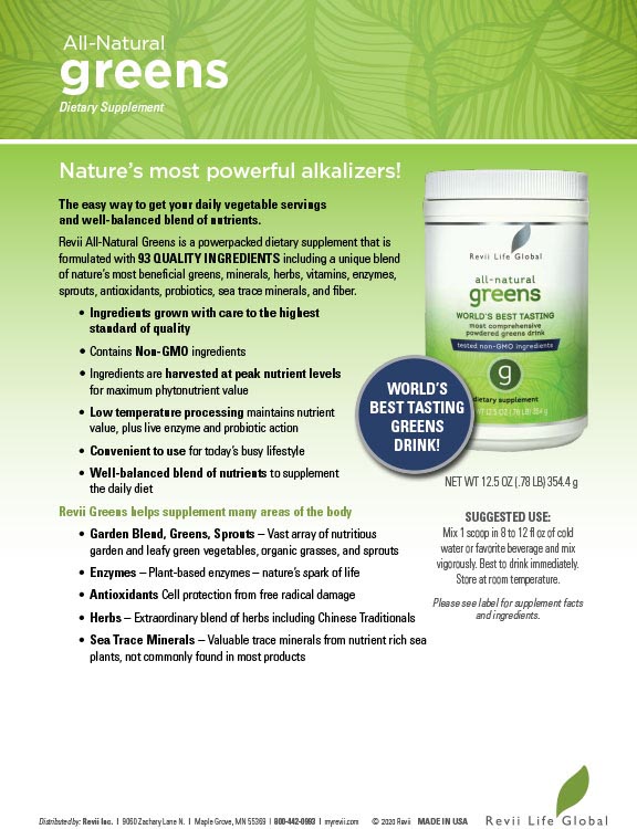 All-Natural Greens (12.5 oz) Flyer