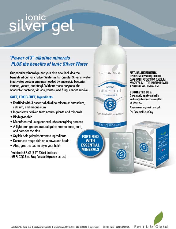 Ionic Silver Mineral Gel (8 fl oz - Single Bottle) Flyer